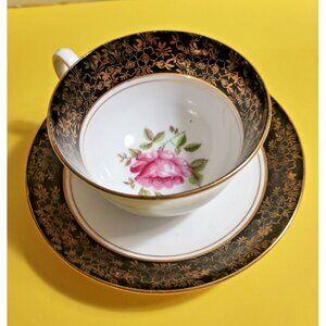Staffordshire House Fine Bone China Hand Painted Tea Cup and Saucer